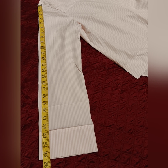 J. Crew Top FunnelNeck Striped Women Sz12 Pale Pink Long Sleeve High/Low - Picture 8 of 12